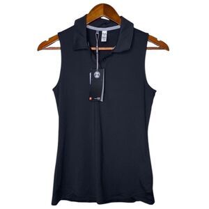 New Under Armour Black Sleeveless Golf Polo Size L